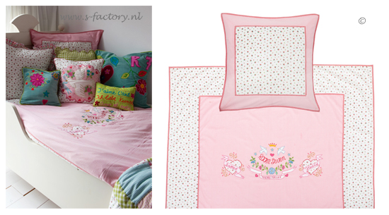 Roze dekbedovertrek voor 1-persoonsbed (F112603) van Room Seven